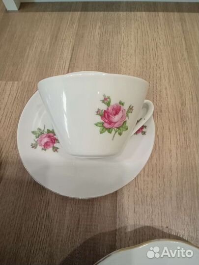 Чайная пара розетки блюдо гдр