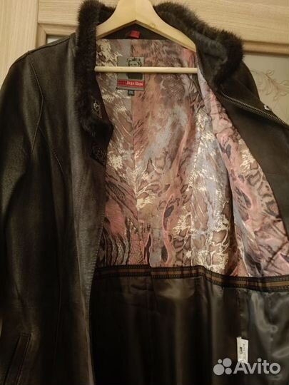 Пальто женское замшевое р46