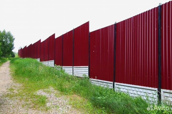 Заборы из профнастила, евроштакетника, 3D