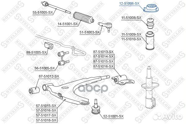 Опора амортизатора переднего Hyundai Coupe 1.6