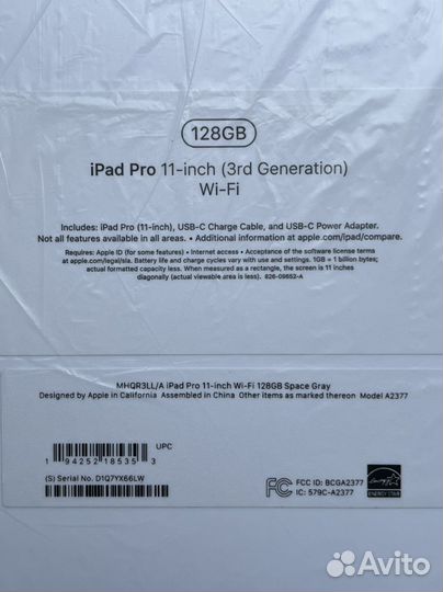 iPad Pro (2021) 11” Wi-Fi 128Gb space gray LL/A