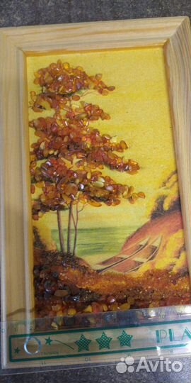 Картина Панно из 30 поделочных камней СССР,янтаря