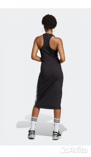 Платье новое Adidas оригинал черное х/б размер М