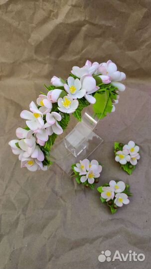 Ободок цветы яблони / ободок сакура