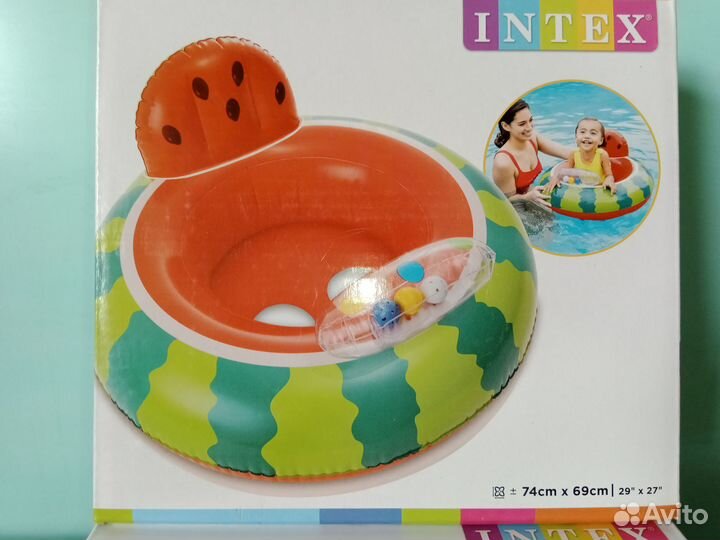 Детский надувной круг водные ходунки intex