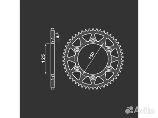 Звезда задняя PBR 899 42 C45