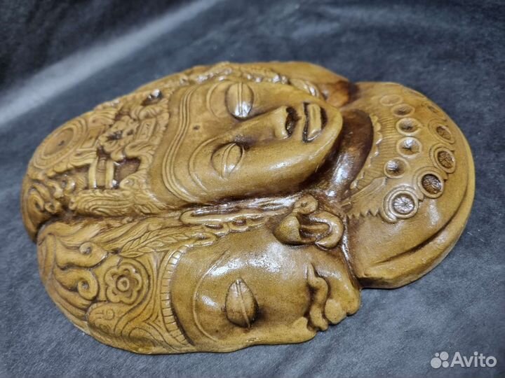 Тримурти, панно настенное. Маска гипс