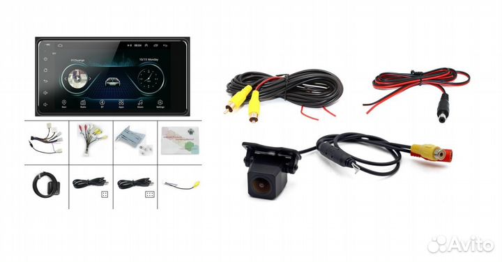Магнитола для Toyota с камерой. Android
