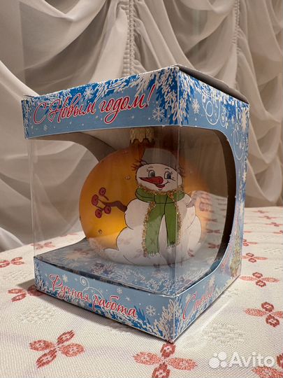 Елочный шар Снеговик