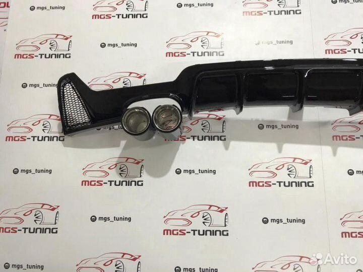 Диффузор BMW 4 F32 Глянцевый 2x0 + 