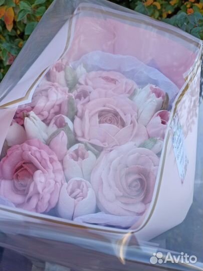 Съедобные букеты из зефира