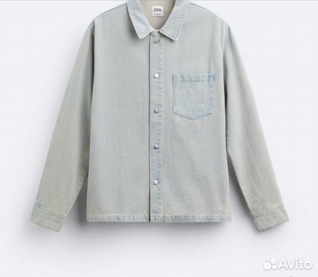 Джинсовая рубашка zara