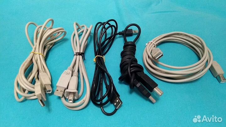 Кабель с коннекторами USB типа A и B 5шт(принтер)
