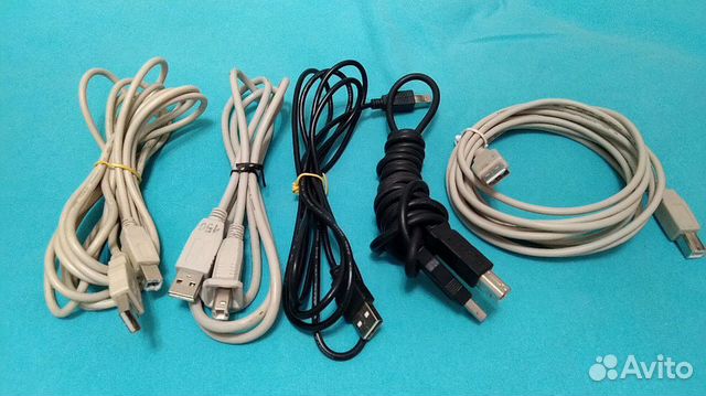 Кабель с коннекторами USB типа A и B 5шт(принтер)