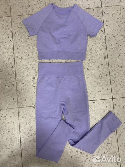 Костюм спортивный для йоги женский лосины и топ