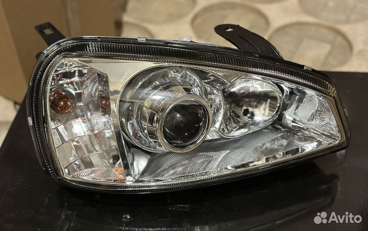 Фары Лада Калина линза (хром)