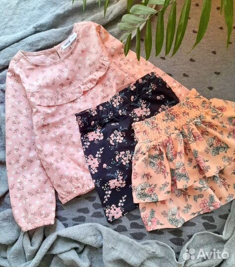 Вещи на девочку 104см (3-4года) Новые рубашка юбка