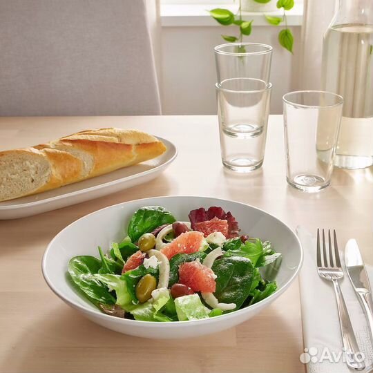 Тарелка глубокая IKEA Godmiddag белая 23см -4шт