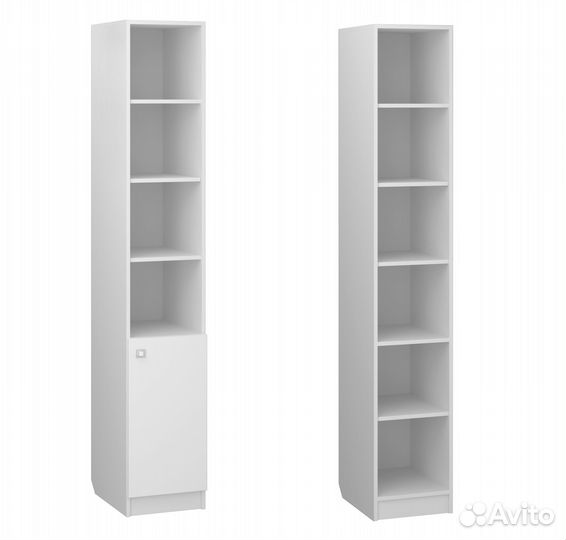 Пенал открытый с дверцей Белый