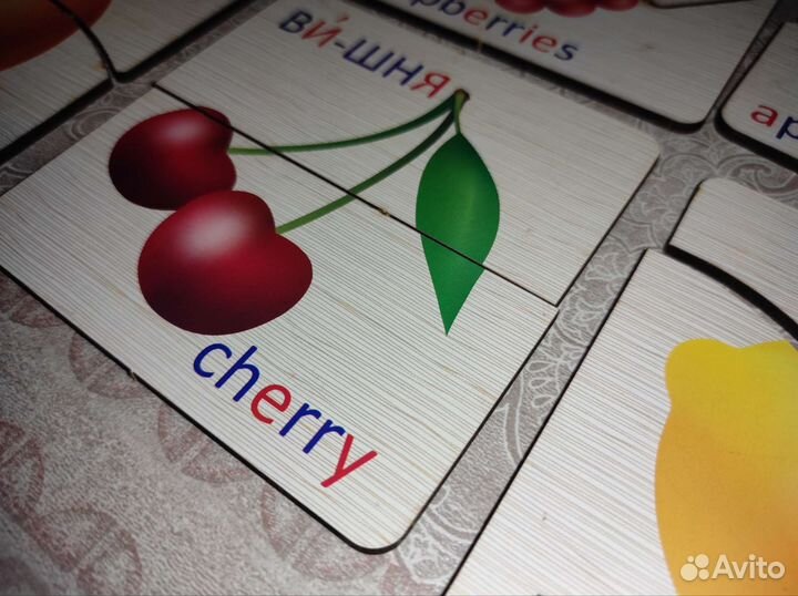 Деревянные пазлы Фрукты