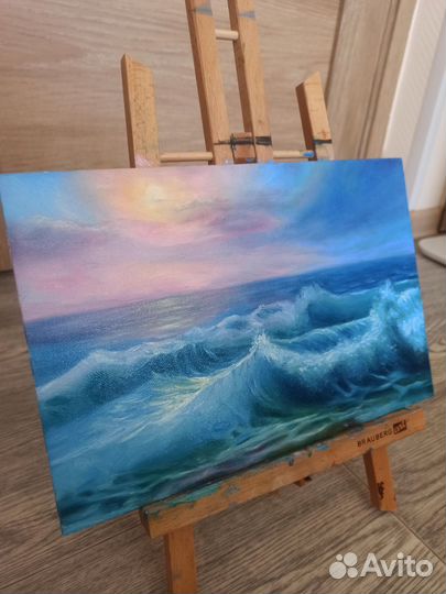Картина маслом на холсте море