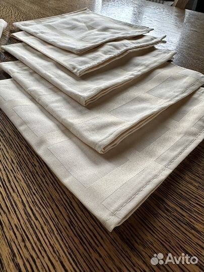 Салфетки сервировочные 6 шт хлопок сатин новые