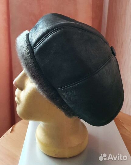 Берет женский натур.кожа