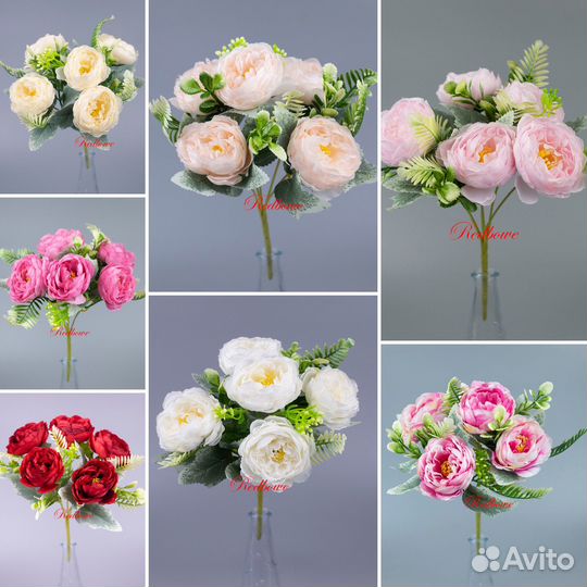 Цветы искусственные много разные