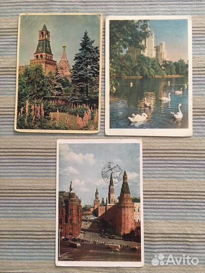Видовые открытки почтовые карточки СССР до 1960 г
