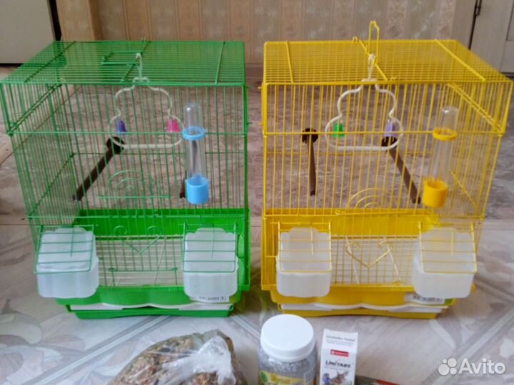Клетка для птиц, грызунов, игрушки, поилки