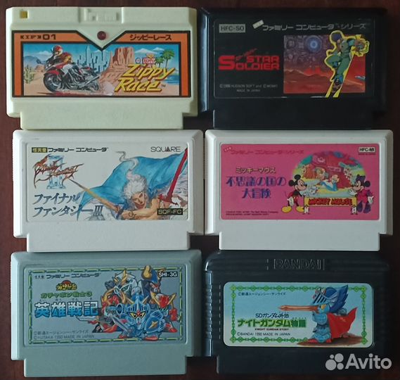 Картриджи Famicom (Dendy)