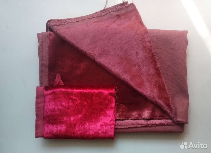 Плюш СССР цвет бордовый