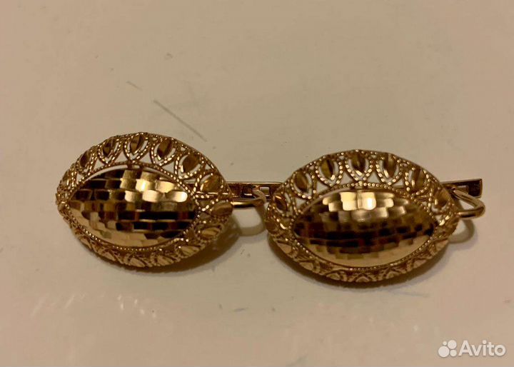 Золотые серьги и кольцо набор