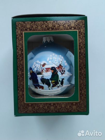 Елка новогодняя 50см, стеклянные новогодние шары