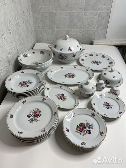 Сервиз столовый Мейнсенский Букет ГДР