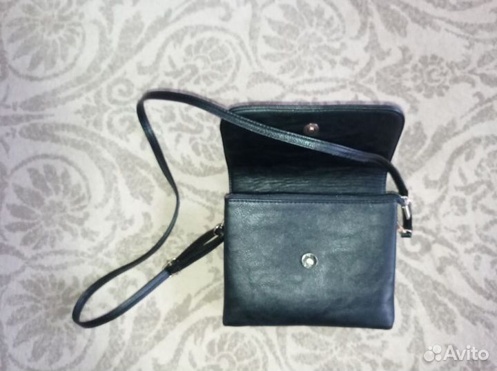 Сумка женская натуральная кожа черная