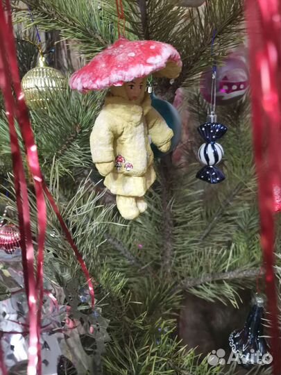 Новогодняя игрушка из ваты