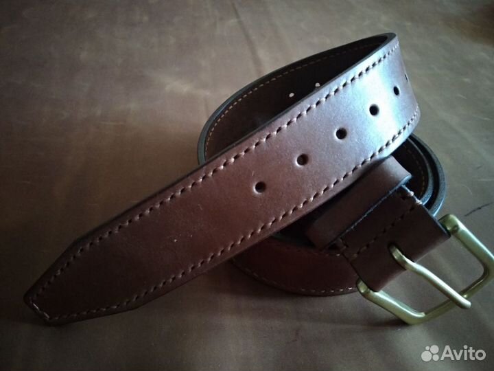 Ремень мужской из натурального чепрака. Ручная раб