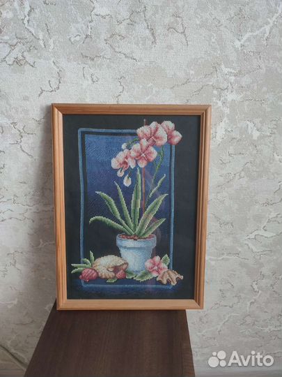 Картина вышитая крестом ручная работа