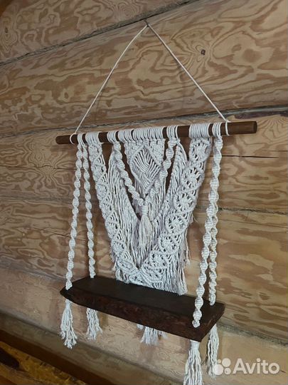 Полка настенная деревянная