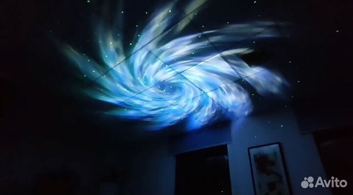 Ночник проектор звездного неба Bluetooth колонка