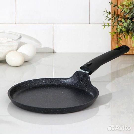 Сковорода блинная, d20 см, пластиковая ручка, анти