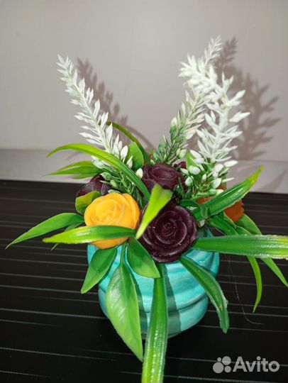 Розы из мыла ручной работы. Подарок на 8 марта