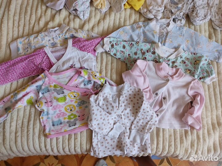 Вещи пакетом на девочку новорожденную 50-62