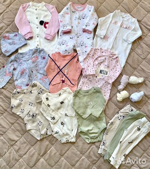 Вещи пакетом для девочки 62-68