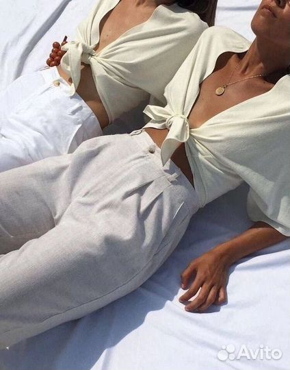 Брюки женские лен