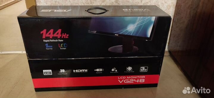 Монитор asus VG248, 24 дюйма 144 Гц