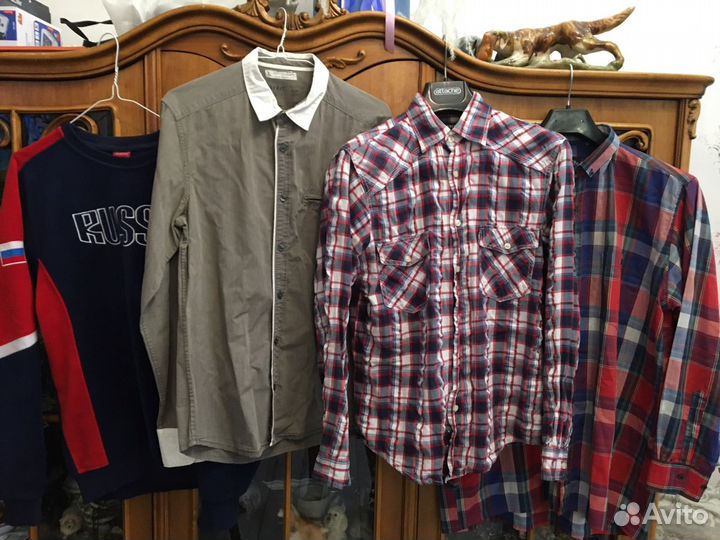 Рубашки и флисовая толстовка, 170-178 рост