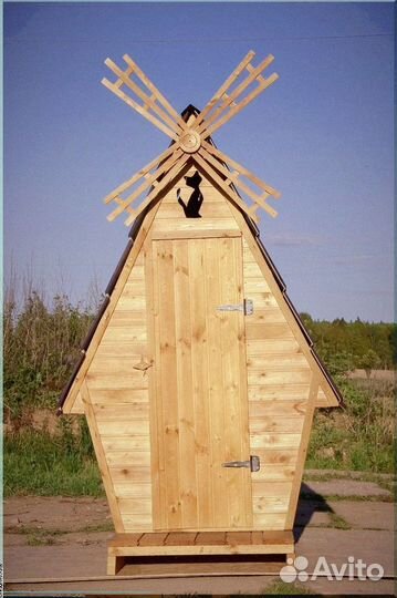 Дачный туалет деревянный Т098