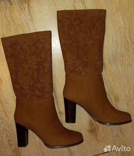 Ria Rosa, сапоги деми, нат нубук, размер 38-39
